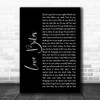 Def Leppard Love Bites Black Script Song Lyric Music Poster Print