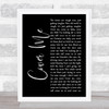 Bruce Springsteen Cover Me Black Script Song Lyric Music Poster Print