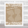 Shania Twain Forever And For Always Burlap & Lace Song Lyric Music Poster Print