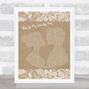Frank Sinatra This Is My Lovely Day Burlap & Lace Song Lyric Music Poster Print