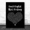 REO Speedwagon Can't Fight This Feeling Black Heart Song Lyric Music Wall Art Print