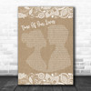 James Blunt Time Of Our Lives Burlap & Lace Song Lyric Music Poster Print