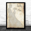 The Verve Lucky Man Man Lady Dancing Song Lyric Music Poster Print