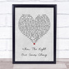 Clare Bowen & Sam Palladio When The Right One Comes Along Grey Heart Lyric Music Poster Print