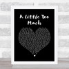 Shawn Mendes A Little Too Much Black Heart Song Lyric Music Wall Art Print