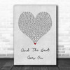 The Whispers And The Beat Goes On Grey Heart Song Lyric Music Poster Print