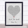 The Whispers And The Beat Goes On Grey Heart Song Lyric Music Poster Print