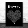 Shawn Mendes Nervous Black Heart Song Lyric Music Wall Art Print