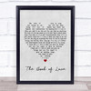Peter Gabriel The Book of Love Grey Heart Song Lyric Music Poster Print