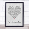 Gene Wilder Pure Imagination Grey Heart Song Lyric Music Poster Print