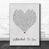 Picture This Addicted To You Grey Heart Song Lyric Music Poster Print