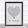 Peggy Lee Mr. Wonderful Grey Heart Song Lyric Music Poster Print