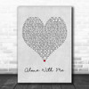 Vance Joy Alone With Me Grey Heart Song Lyric Music Poster Print