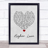 Three Legged Fox Higher Love Grey Heart Song Lyric Music Poster Print