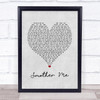 The Used Smother Me Grey Heart Song Lyric Music Poster Print