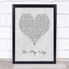Phil Collins On My Way Grey Heart Song Lyric Music Poster Print