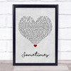 James Sometimes Grey Heart Song Lyric Music Poster Print