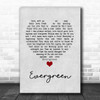 Luther Vandross Evergreen Grey Heart Song Lyric Music Poster Print