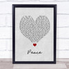 O.A.R. Peace Grey Heart Song Lyric Music Poster Print