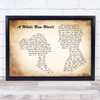 Peabo Bryson & Regina Belle A Whole New World Man Lady Couple Song Lyric Music Poster Print