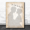 Whitney Houston You Light Up My Life Man Lady Bride Groom Song Lyric Music Poster Print