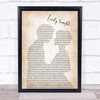 Joshua Radin Lovely tonight Man Lady Bride Groom Wedding Song Lyric Music Poster Print