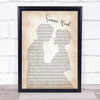 Frank Sinatra Summer Wind Man Lady Bride Groom Wedding Song Lyric Music Poster Print