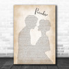 Coldplay Paradise Man Lady Bride Groom Wedding Song Lyric Music Poster Print