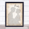 Coldplay Paradise Man Lady Bride Groom Wedding Song Lyric Music Poster Print