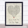 Blood, Sweat & Tears You've Made Me So Very Happy Script Heart Song Lyric Music Poster Print