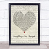 Taylor Swift ft. Ed Sheeran Everything Has Changed Script Heart Song Lyric Music Poster Print