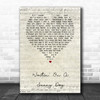 Bruce Springsteen Waitin' On A Sunny Day Script Heart Song Lyric Music Poster Print