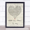 Finding Neverland What You Mean To Me Script Heart Song Lyric Music Poster Print