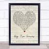 Randy Travis Dig Two Graves Script Heart Song Lyric Music Poster Print