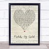 Sting Fields Of Gold Script Heart Song Lyric Music Poster Print
