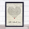 McFly All About You Script Heart Song Lyric Music Poster Print