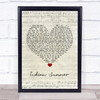 Stereophonics Indian Summer Script Heart Song Lyric Music Poster Print