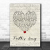 Amy Wadge Faith's Song Script Heart Song Lyric Music Poster Print