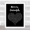 The Greatest Showman Never Enough Black Heart Song Lyric Music Wall Art Print