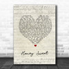 Blossoms Honey Sweet Script Heart Song Lyric Music Poster Print