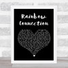 The Muppets Rainbow Connection Black Heart Song Lyric Music Wall Art Print