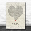 Ariana Grande R.E.M. Script Heart Song Lyric Music Poster Print