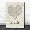 Echosmith Bright Script Heart Song Lyric Music Poster Print