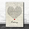 Paul Heaton Poems Script Heart Song Lyric Music Poster Print