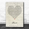 Collective Soul Shine Script Heart Song Lyric Music Poster Print