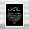 The Platters Only You (And You Alone) Black Heart Song Lyric Music Wall Art Print