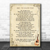 Queen You're My Best Friend Vintage Guitar Song Lyric Music Poster Print