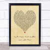 Lou Rowles You'll Never Find Another Love Like Mine Vintage Heart Lyric Music Poster Print