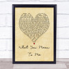 Finding Neverland What You Mean To Me Vintage Heart Song Lyric Music Poster Print
