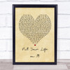 Kasabian Put Your Life on It Vintage Heart Song Lyric Music Poster Print